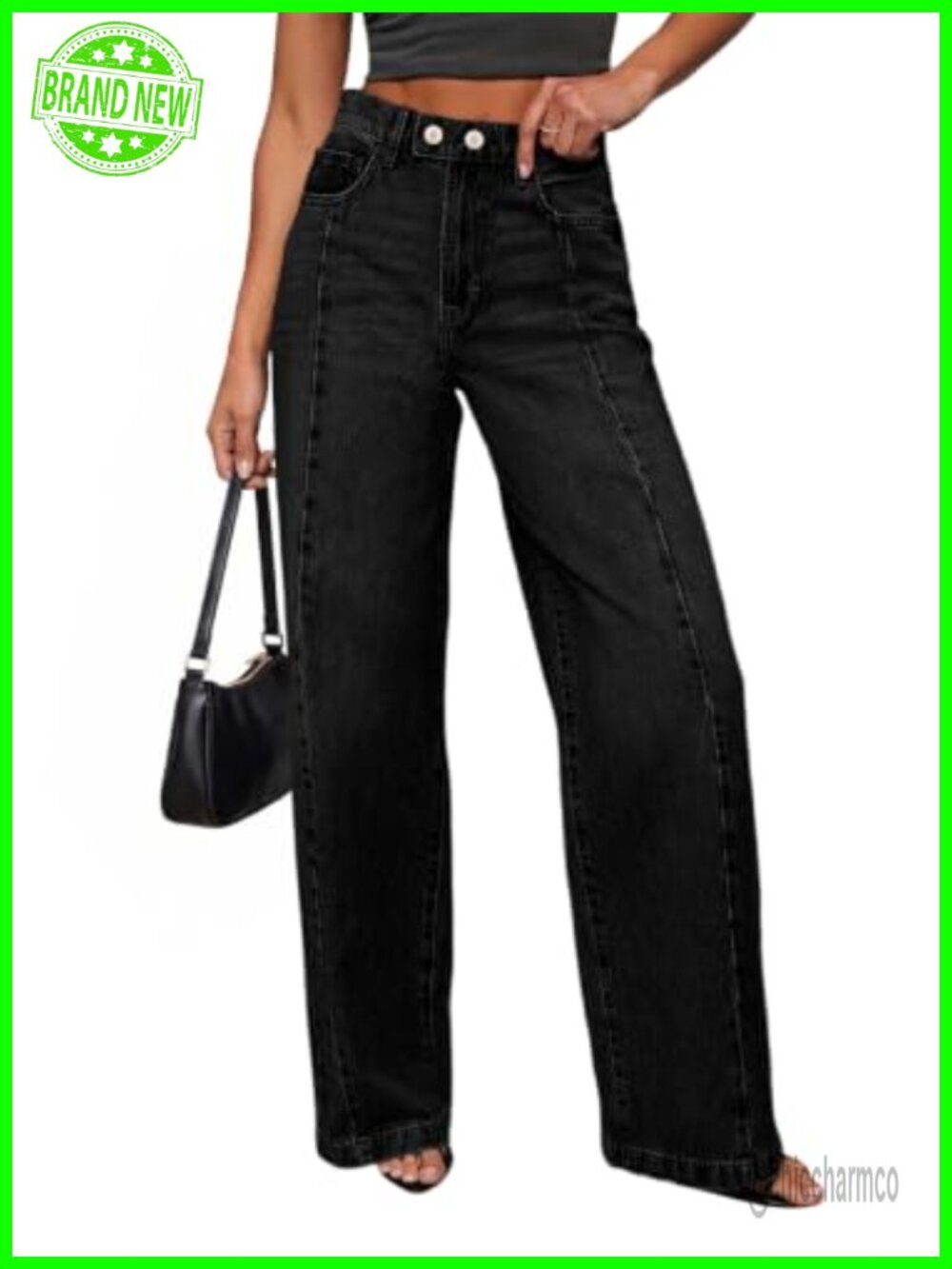 High Waisted Wide Leg Stretchy Baggy Denim Pants
